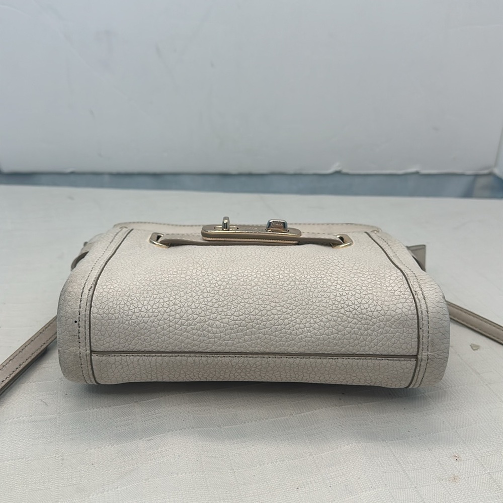COACH Swagger Pebbled Leather Crossbody Bag Purse White Ivory Chalk 53032 - Picture 6 of 9